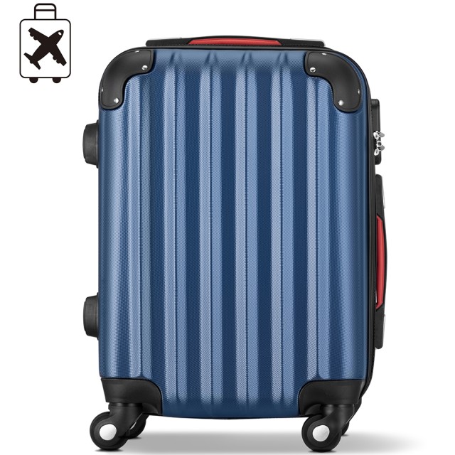 PROVITERA  Σετ 3 Σκληρές Βαλίτσες με Ρόδες Easy Roll Τρόλεϊ Ταξιδιωτικές Αποσκευές Μπλε Ναυτικό M L XL  02841485