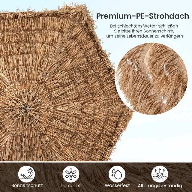 Costway  283 cm Κρεμαστός Ομπρέλα Χούλα Τίκι με Θερμοκρασιακό Κάλυμ... Costway  283 cm Κρεμαστός Ομπρέλα Χούλα Τίκι με Θερμοκρασιακό Κάλυμ...