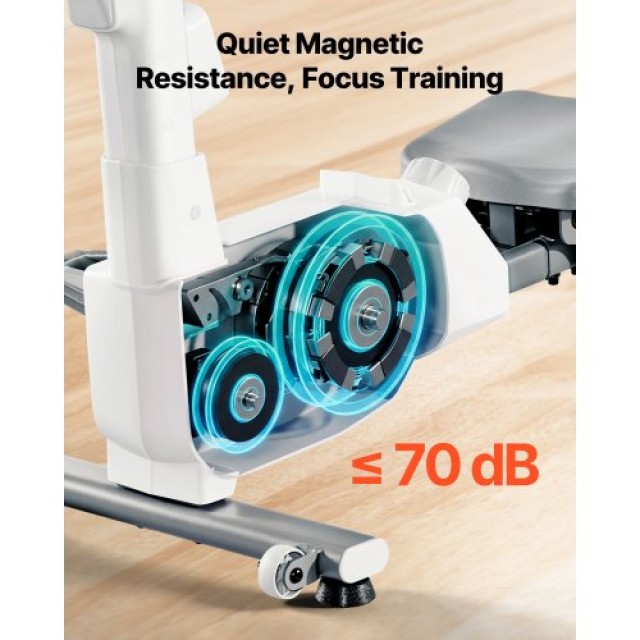 VEVOR Μαγνητικό Κωπηλατικό Μηχάνημα με 16 Επίπεδα Αντίστασης και Πτ...