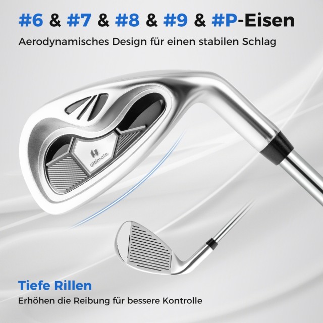 Costway Σετ Ανδρικών Γκολφ Κλαμπ 9 Τεμαχίων Δεξιόχειρων με Κάλυμμα ...