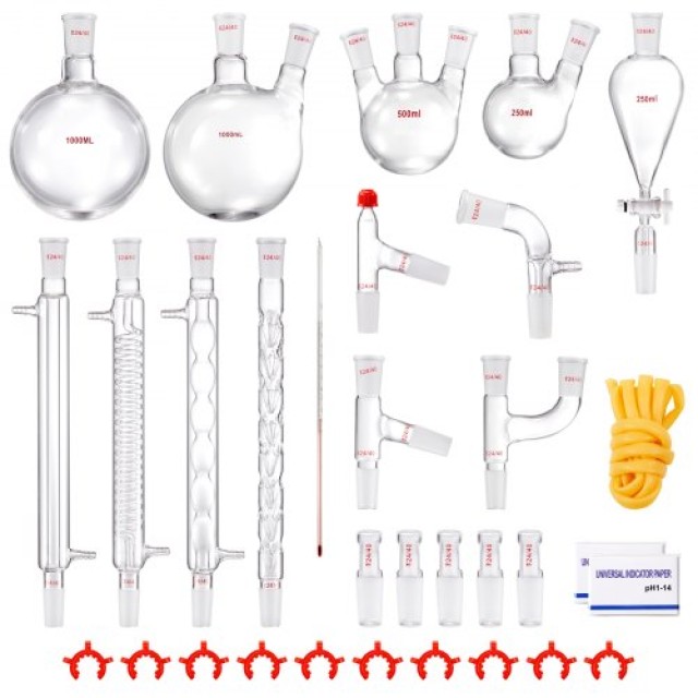 Σετ Αποστακτήρα Εργαστηρίου VEVOR 1000ml, 32 τεμ.  SYSZLTJJPWW1LEFCIV0