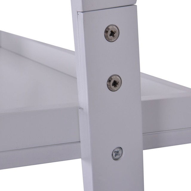 Ξύλινη Ραφιέρα - Σκάλα Τοίχου με 5 Ράφια 56 x 32,5 x 189 cm Χρώματος Λευκό  COSTWAY HW66562WH