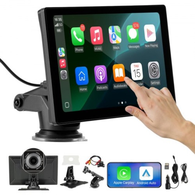 VEVOR Οθόνη Αυτοκινήτου 9 με CarPlay και Κάμερες Εμπρός/Πίσω CZZKP9...