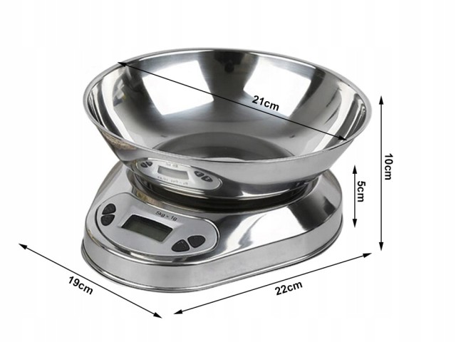 Verk Group Ηλεκτρονικός Ζυγός Κουζίνας με Ακρίβεια 5kg/1g και Μεταλ... Verk Group Ηλεκτρονικός Ζυγός Κουζίνας με Ακρίβεια 5kg/1g και Μεταλ...