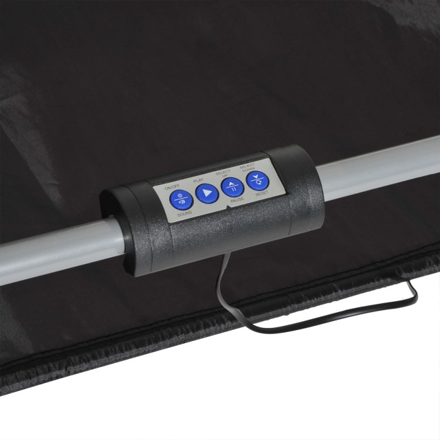 HOMCOM  Καλάθι Μπάσκετ με Πίνακα LED, 4 Μπάλες και 8 Τρόπους Παιχνιδιού, 205x110x205 εκ., Άσπρο και Μαύρο  A70-017
