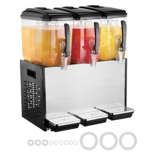 VEVOR  Εμπορικός Διανομέας Ποτών 12L x 3 Δεξαμενές Κρύου Χυμού SYYLJJBSJXS1AAIQKV2