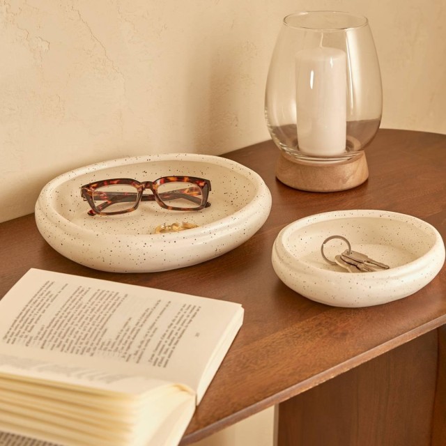 Atmosphera Σετ 2 Διακοσμητικών Δίσκων από Δολομίτη  211501