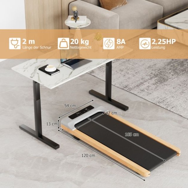 Φορητός Διάδρομος Γυμναστικής  2 σε 1 120 x 54 x 13 cm  COSTWAY  SP38090DE-GR