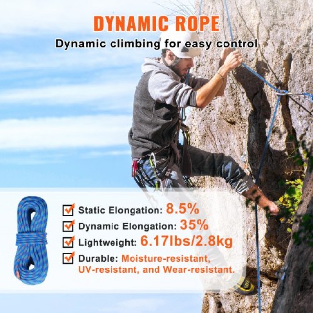 Σχοινί Αναρρίχησης VEVOR 10.2mm 40M Μπλε  DSDLS131YC103J6V8V0