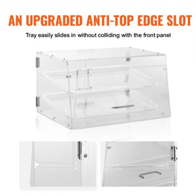 Βιτρίνα Ζαχαροπλαστικής VEVOR, 2 Επίπεδα, Ακρυλική, 52.6x33.5x30.2 ...