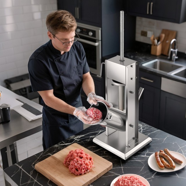 VEVOR Ανοξείδωτος Χειροκίνητος Γεμιστήρας Λουκάνικου 5L με 5 Σωλήνε... VEVOR Ανοξείδωτος Χειροκίνητος Γεμιστήρας Λουκάνικου 5L με 5 Σωλήνε...