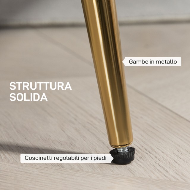HOMCOM  Διθέσιος καναπές σε στυλ Industrial Chic από ύφασμα με εφέ βελούδου και μέταλλο, 130x77x77 εκ., Ροζ  833-957V00PK