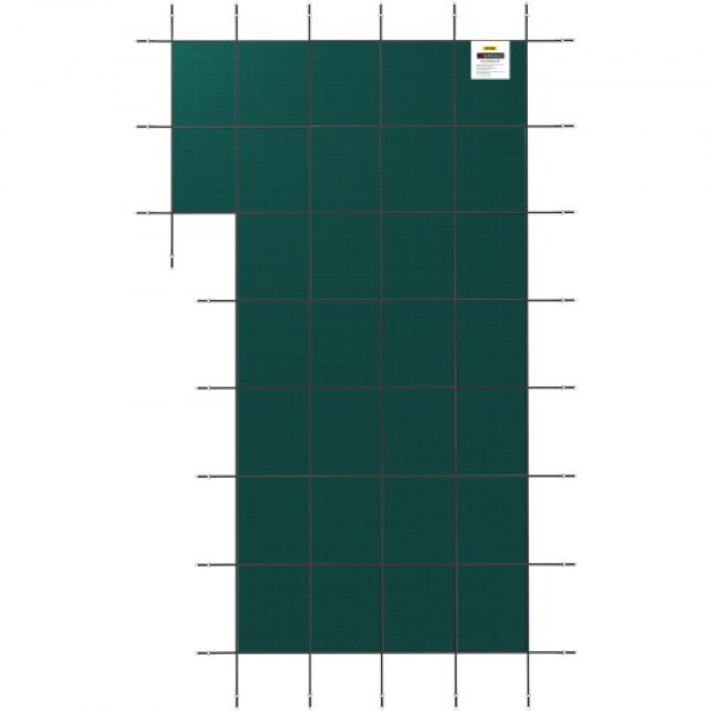 VEVOR Κάλυμμα Ασφαλείας Πισίνας 18 x 34 ft με Αριστερό Σκαλοπάτι  YYCMDZ16X32FTYBM6V0