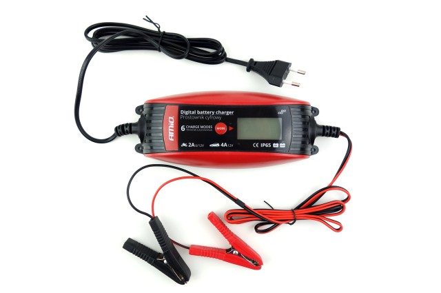 AMiO  Φορτιστής μπαταρίας ψηφιακός 6V/12V - 2A/4A - DVL DBC-4A ,02088