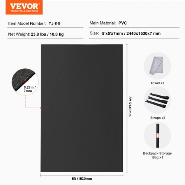 VEVOR Στρώμα Γυμναστικής Αντιολισθητικό (8x5ft)  DXYJD5YC8YC0VKN62V0