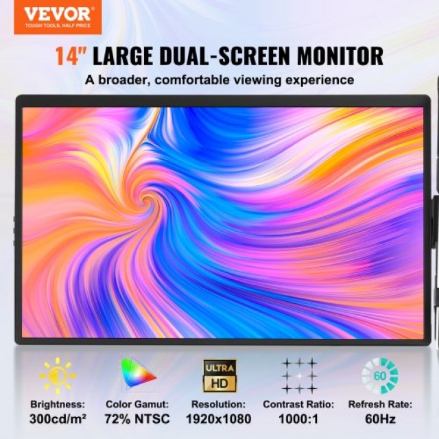 VEVOR Φορητή Οθόνη 14 HD για Laptop 13-17  BXSDNXSQ14YCAKI6CV2