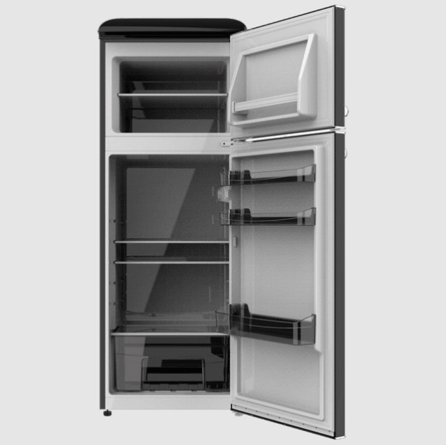 Ρετρό Ψυγείο 215 Lt Bolero CoolMarket 2D 148,5 x 55 x 58,5cm Χρώματος Μαύρο CECOTEC CEC-02753