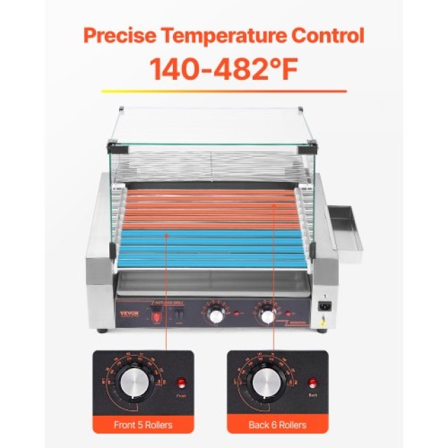 VEVOR Ηλεκτρική Συσκευή Ψησίματος Hot Dog 2200W SYGDSRGJ11GF8O3OPV2