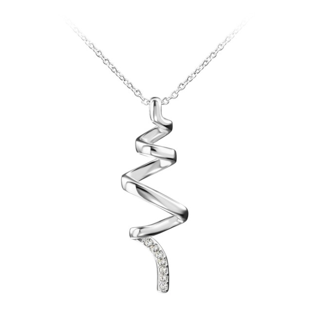 So Charm Κολιέ Διακοσμημένο με Κρύσταλλα Swarovski, Ασημί BS1549-AR...