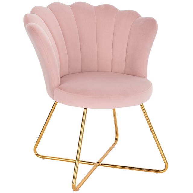 BAKAJI  Πολυθρόνα Καρέκλα Χαλάρωσης με Πλάτη και Κάθισμα από Ροζ Βε...