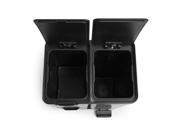 Κάδος Απορριμμάτων Soft Close 3 Θέσεων  60L - Ματ Μαύρο 8720604888027  Umuzi Cleaning