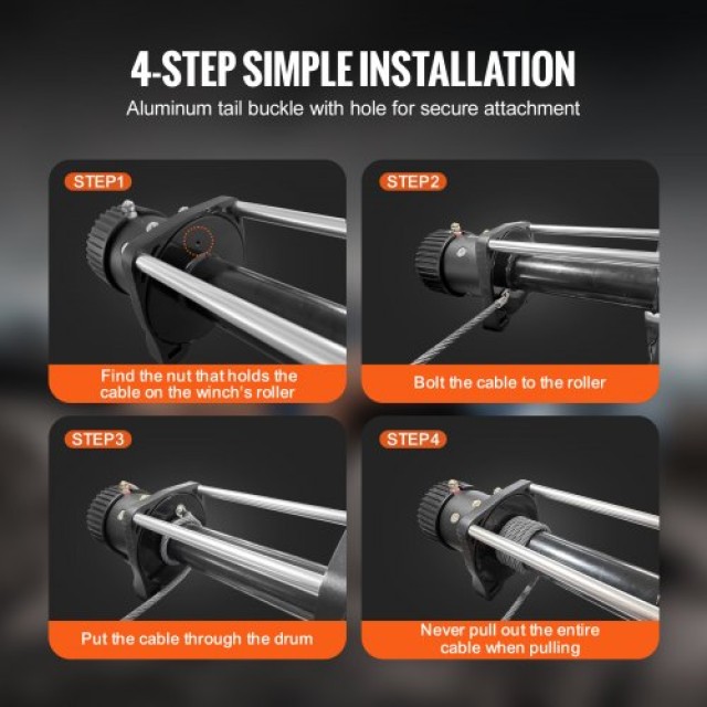 Καλώδιο Βίντσι VEVOR Γαλβανισμένο Ατσάλι 3/8x75 15,200 lbs με Γάντζ... Καλώδιο Βίντσι VEVOR Γαλβανισμένο Ατσάλι 3/8x75 15,200 lbs με Γάντζ...