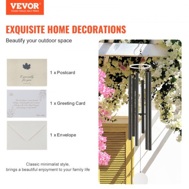 VEVOR  Αλουμινένια Ανεμογλυπτά 1677 mm με Βαθύ Τόνο για Εξωτερικό Χ...