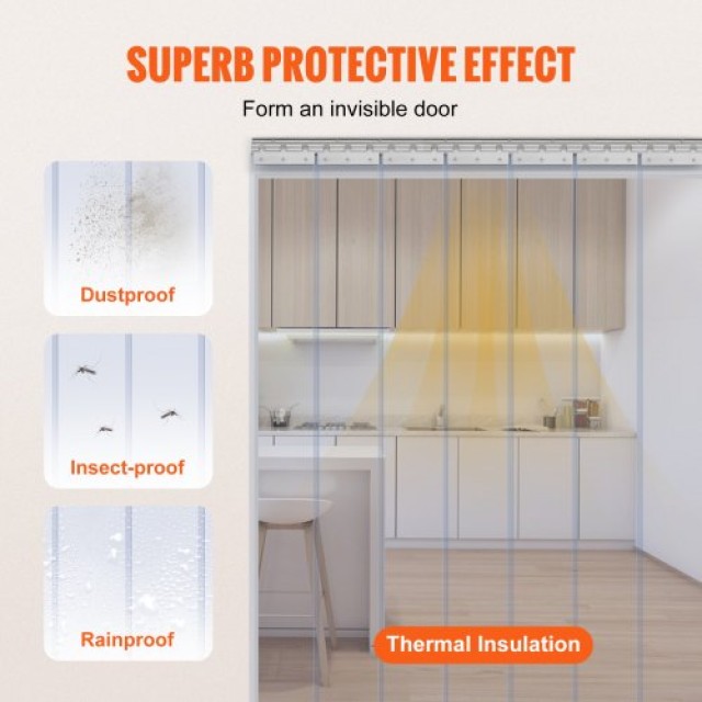 Κουρτίνα Πόρτας VEVOR PVC 42 x 84 Ψυγείου Διάφανη Πλαστική  PZMLPZPTLGGHMBT3GV0