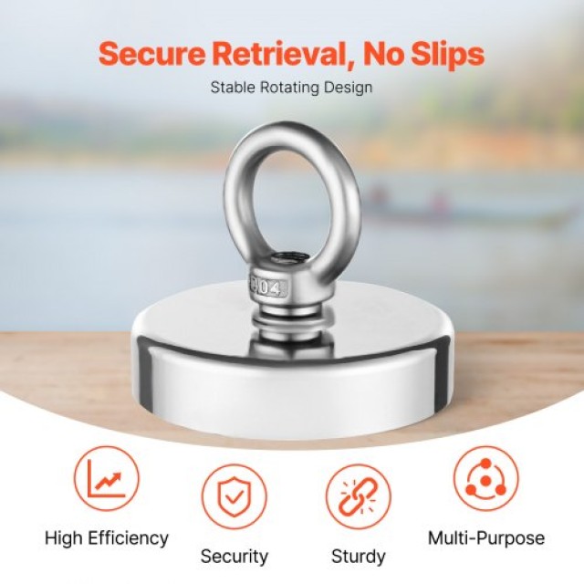 VEVOR Μαγνήτης Ψαρέματος Ισχυρός Βαρύ Καθήκον Σπάνια Γη Νεοδύμιο Έλ...