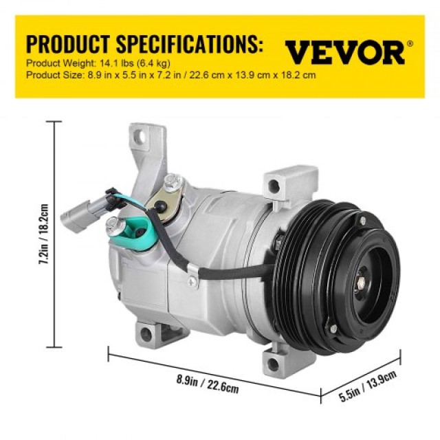 Συμπιεστής A/C VEVOR 78363 για Cadillac/Chevy/GMC/Hummer (2000-2014)  XFL638377KTYSJ001V0