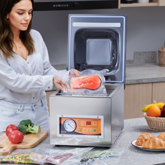 VEVOR Θάλαμος Συσκευασίας Κενού, 260W, για Υγρά Τρόφιμα & Κρέατα, 10.2 Σφράγιση, Οικιακή & Επαγγελματική Χρήση  TSQSZKFKJTSYFHFEBV2