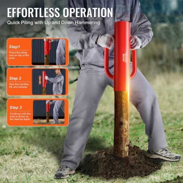 Οδηγός Πασάλων VEVOR με Λαβές 2.7 Διάμετρος  WLDZQ27INCH1W6YQMV0