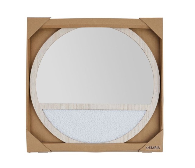 Ostaria Καθρέφτης mdf Sherpa Otawa Φυσικός με Κράφτ Κουτί -36804