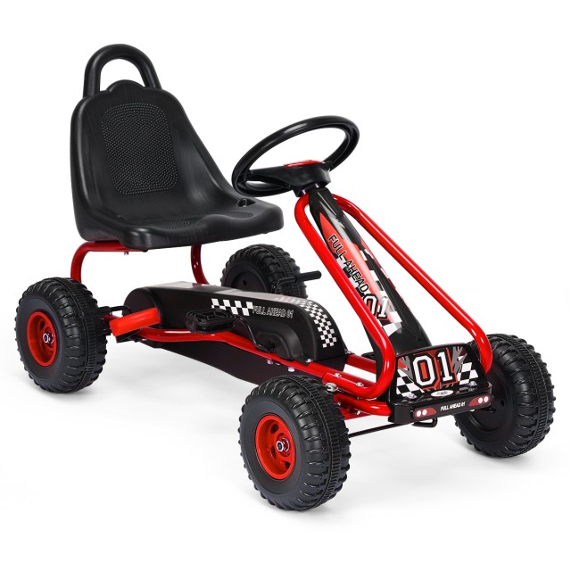 Costway  Παιδικό Ποδήλατο Go Kart με Πεντάλ και Ρυθμιζόμενο Κάθισμα για Ηλικίες 3-6 Ετών TY327797RE