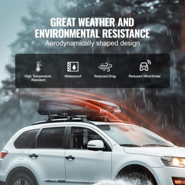 VEVOR Μπαγκαζιέρα Οροφής 22 Κυβικών Ποδιών ABS για SUV & Αυτοκίνητα...