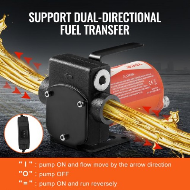 VEVOR  Αντλία Μεταφοράς Καυσίμου 12V 5 GPM 1/7 HP με Αυτόματο Ακροφύσιο Πετρελαίου FBBMG37GPM11Y1A3HV9