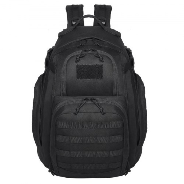 VEVOR  Στρατιωτικό Σακίδιο 40L με Molle & Σφουγγαράκι Μαύρο  ZSBBCDSHS40LC7V25V0