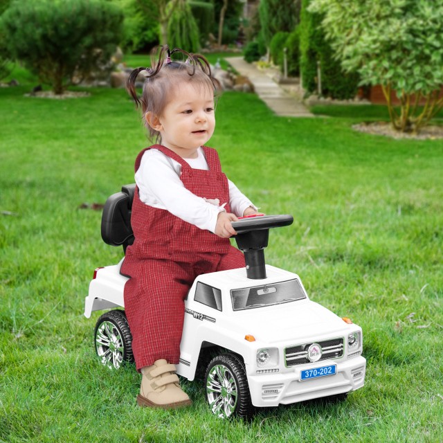 HOMCOM Off-road Ride-on Toy Car για παιδιά με ενσωματωμένους προβολείς και μουσική 18-36 μηνών - Λευκό 370-202WT