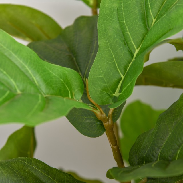 HOMCOM Τεχνητό Ficus 130cm για εσωτερικούς και εξωτερικούς χώρους, ρεαλιστικό τεχνητό φυτό με 78 φύλλα 830-437