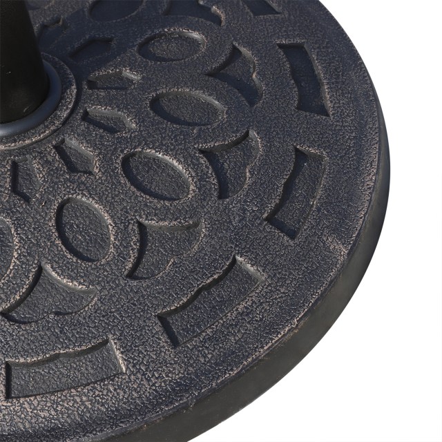 Outsunny Βάση ομπρέλας από ρητίνη 12kg Φ48,5x34cm για κοντάρια 38-48mm, Μπρονζέ 01-0898