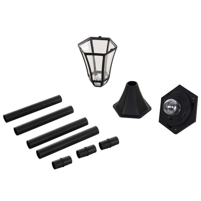 Outsunny Σετ 2 ηλιακών φωτιστικών κήπου με 2 LED και αυτόματη ανάφλ...