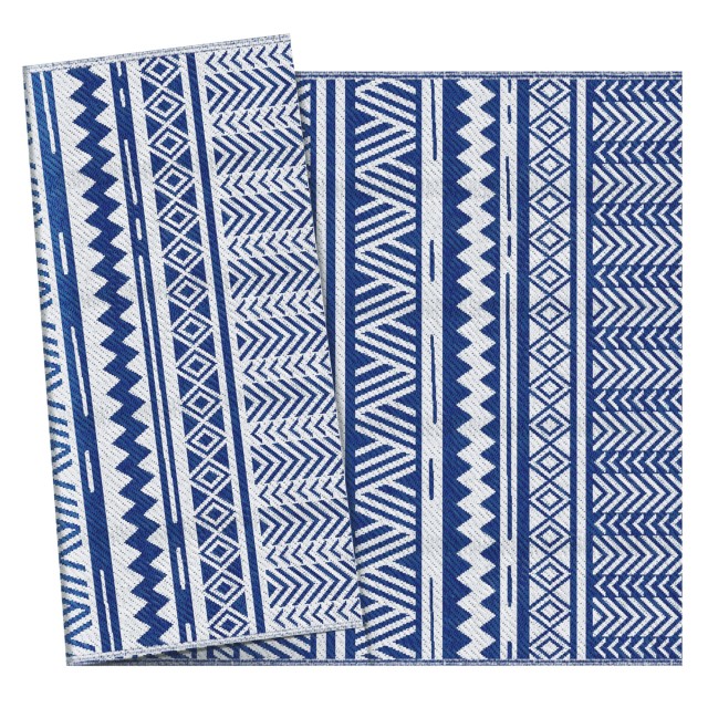 Χαλί Outsunny Outdoor 182x274 cm Πτυσσόμενο και αναστρέψιμο, σε μπλ...