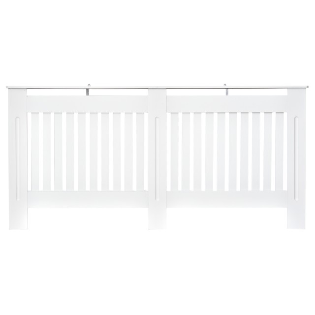 Κάλυμμα καλοριφέρ από ξύλο Homcom Λευκό MDF, 172x19x81cm 820-031