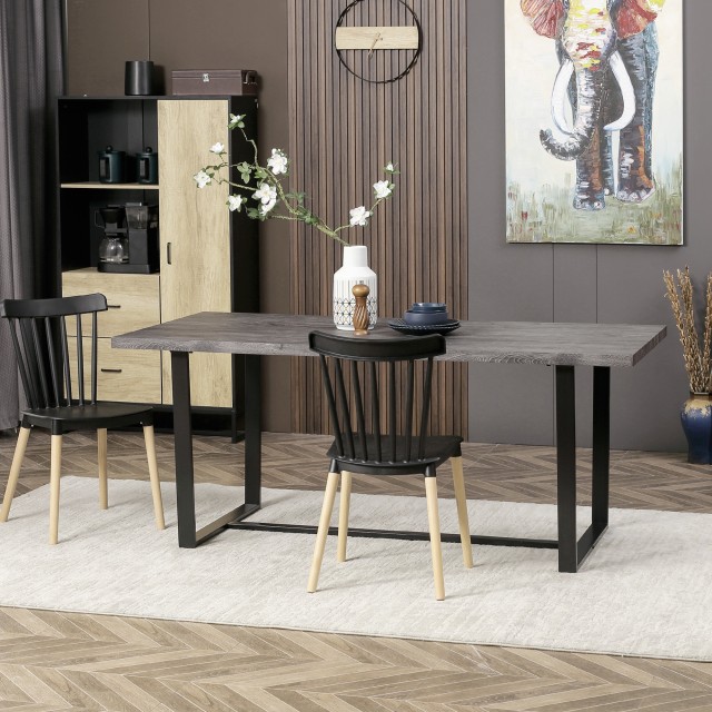 Τραπέζι φαγητού HOMCOM Industrial Style Ορθογώνιο για 8 Άτομα, 180x...