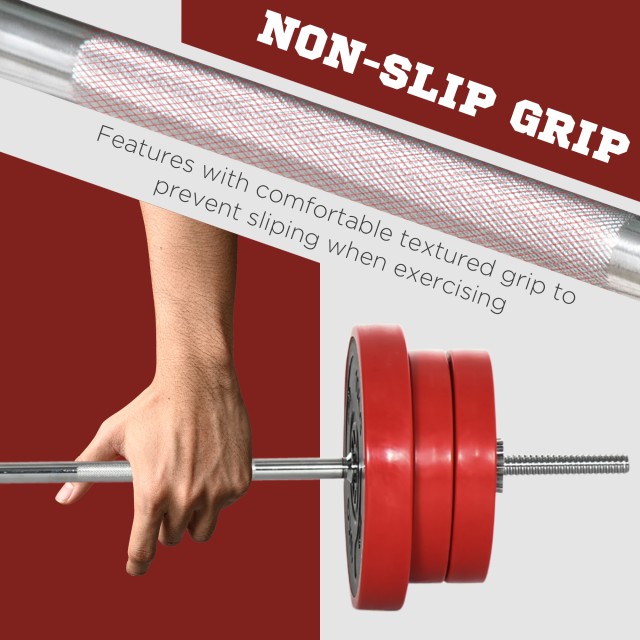 Σετ μπάρα και δίσκοι HOMCOM 65 κιλών συνολικά για προπόνηση στο σπί...