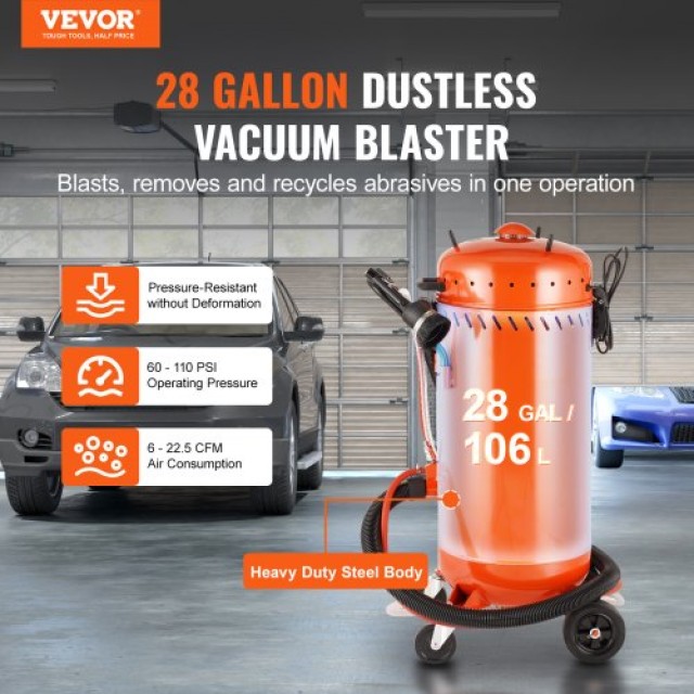 VEVOR  28 Γαλ Σαμποτέρ Άμμου με Σύστημα Κενού 1200W  PSGP286125PSIP3JOV2