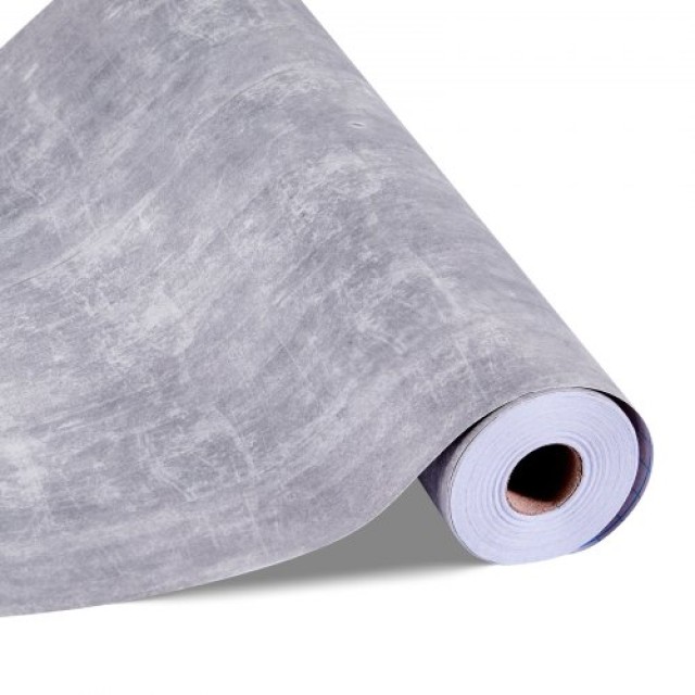 VEVOR Αυτοκόλλητη Ταπετσαρία 40cm x 15m Σκούρο Γκρι Αδιάβροχη Βιομη...
