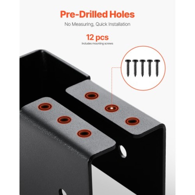 VEVOR 12 Τεμάχια Κρυφές Βάσεις Δοκών για Δοκό 49x92 mm TLDJ12PCSYZS...