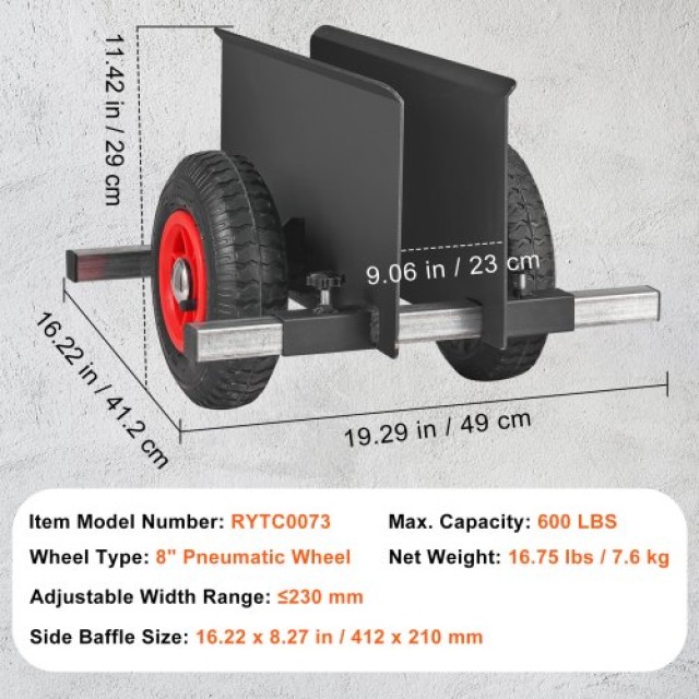VEVOR  Καρότσι Γυψοσανίδας 600 lbs με Πόρτα και Ρόδα 8 Πνευματική BLTCTLS00000ENQ0NV0