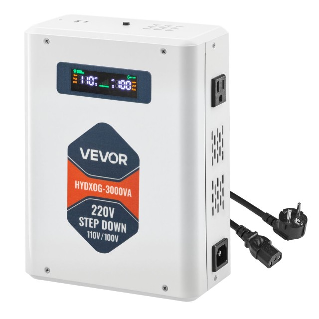VEVOR 3000VA Μετασχηματιστής Τάσης 220V σε 110V με 2 Εξόδους & USB ...
